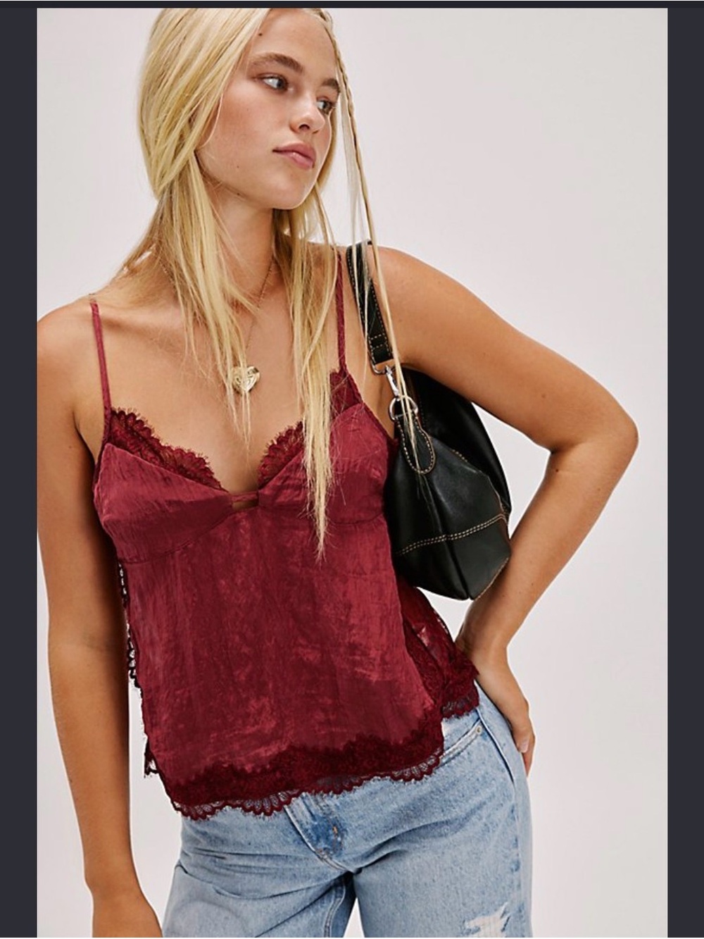 Free People Eye Candy top in Wine